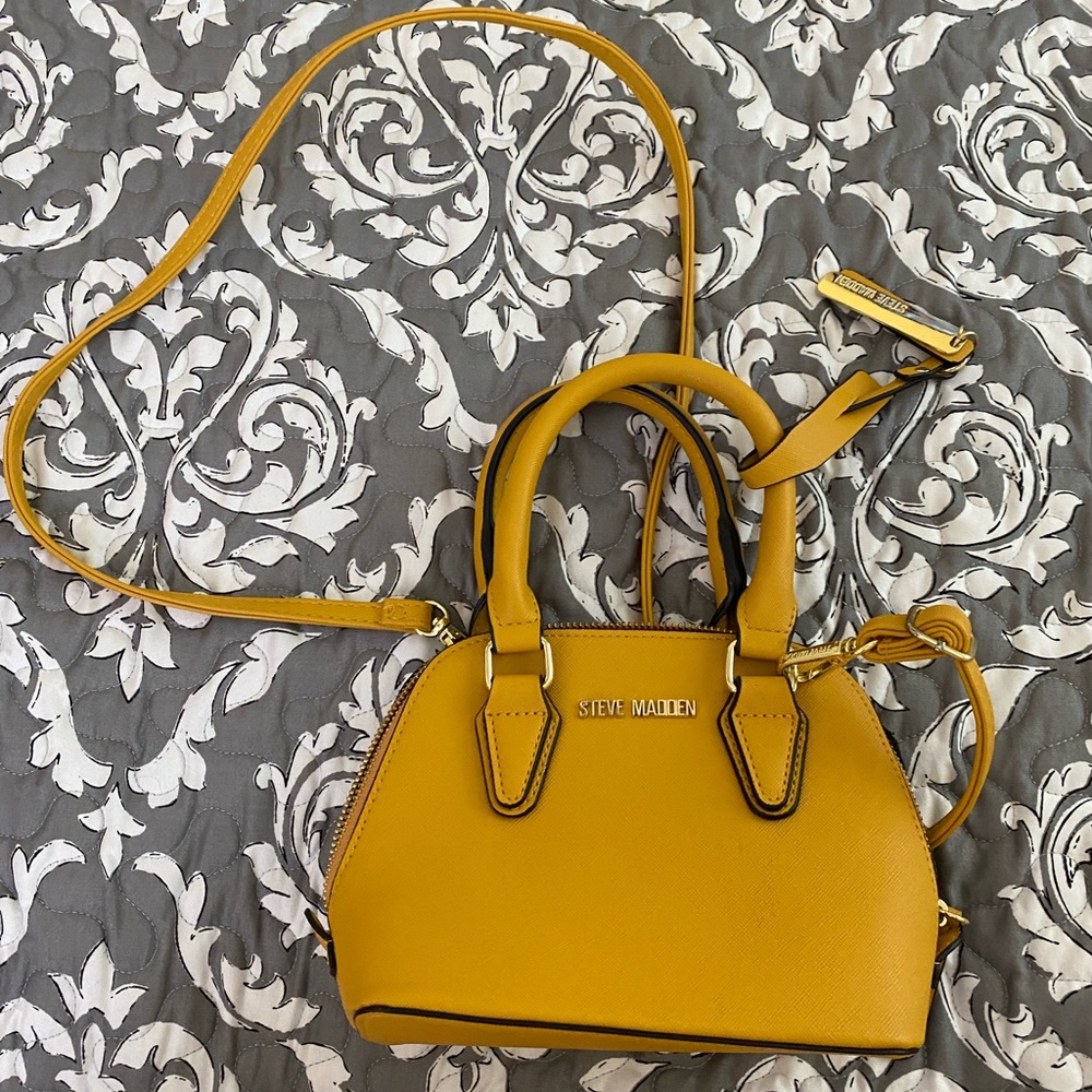 Steve Madden Yellow Satchel Bag